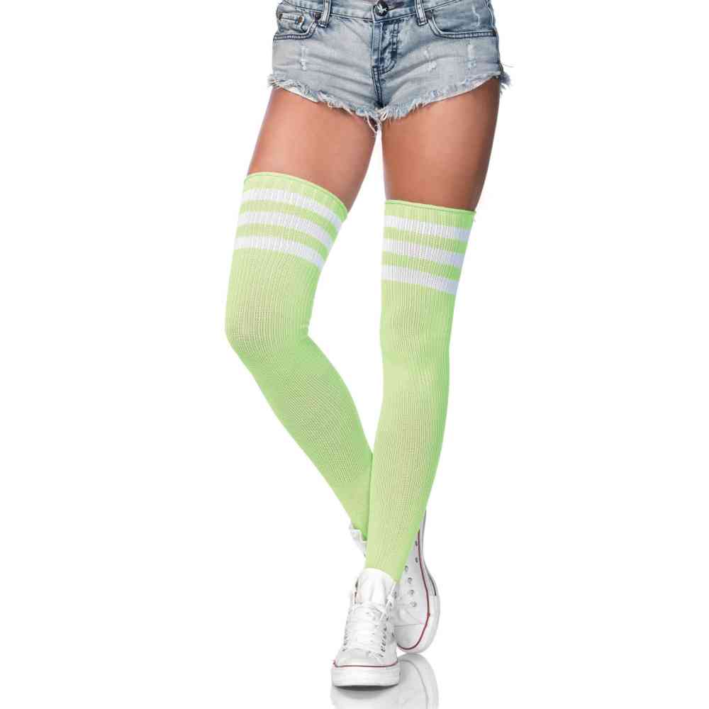 Leg Avenue - Athlete Oberschenkelhohe Strümpfe - Grün